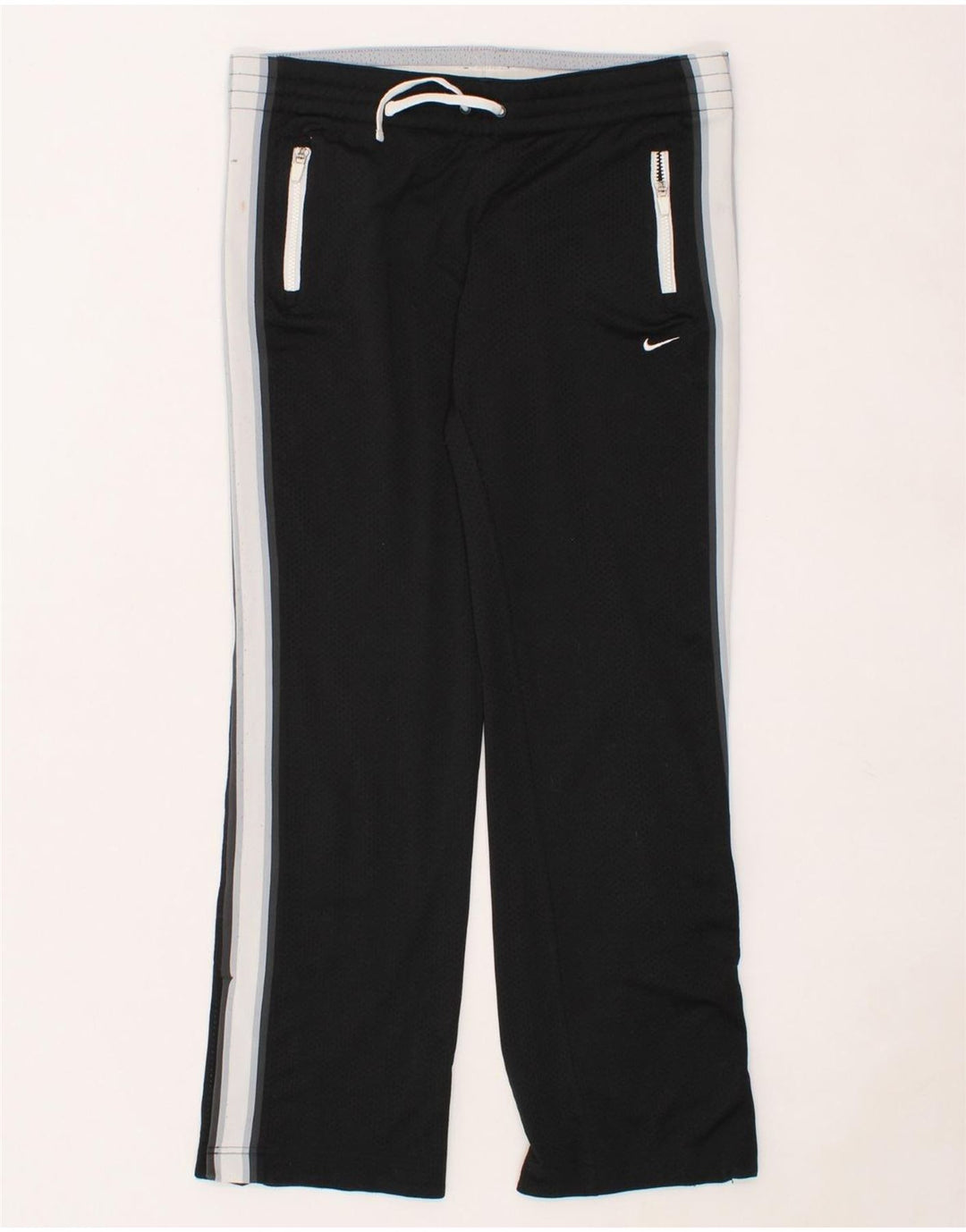 NIKE Womens Tracksuit Trousers UK 10 Small  Black Colourblock Polyester Vintage Nike and Second-Hand Nike from Messina Hembry 