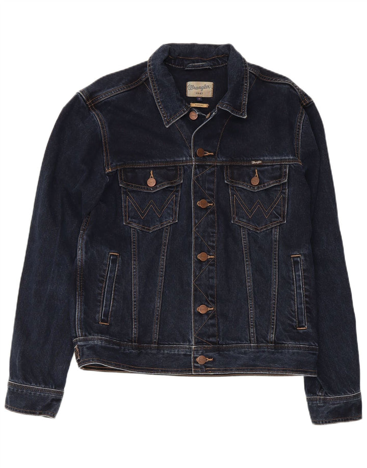 Wrangler Herre Casual Fit denimjakke UK 38 Mellem marineblå bomuld