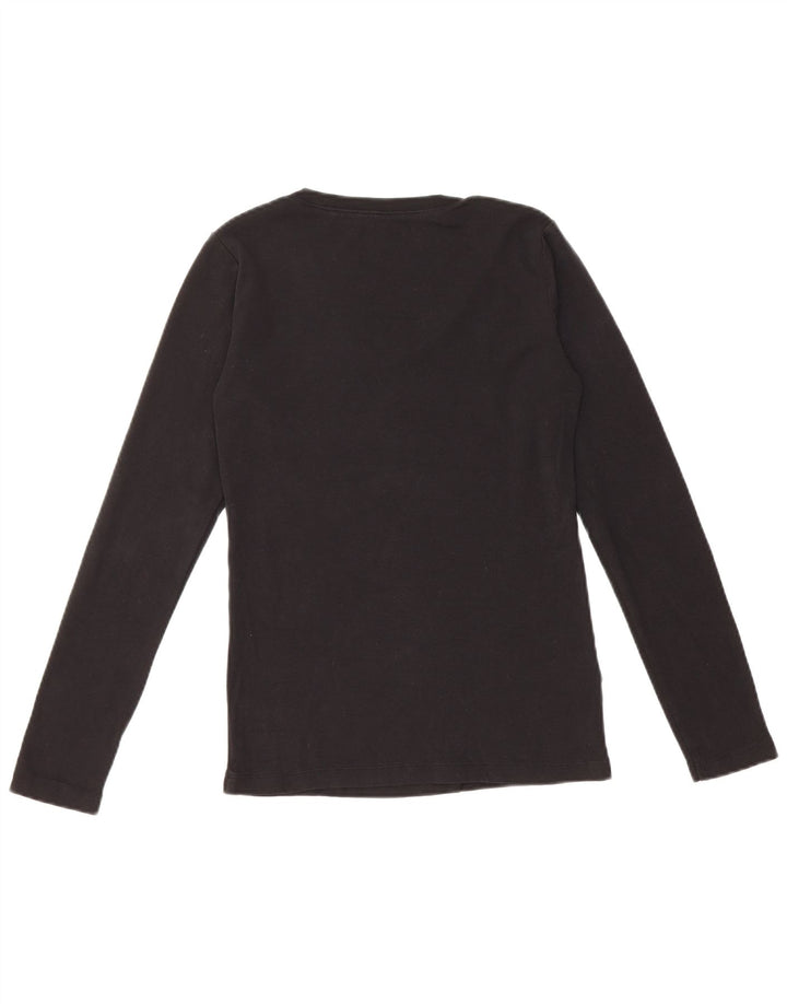 Eddie Bauer Dame Top Langærmet UK 6 XS Sort Bomuld