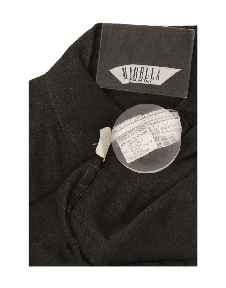Marella Dameskjorte UK 8 Small Khaki Linen
