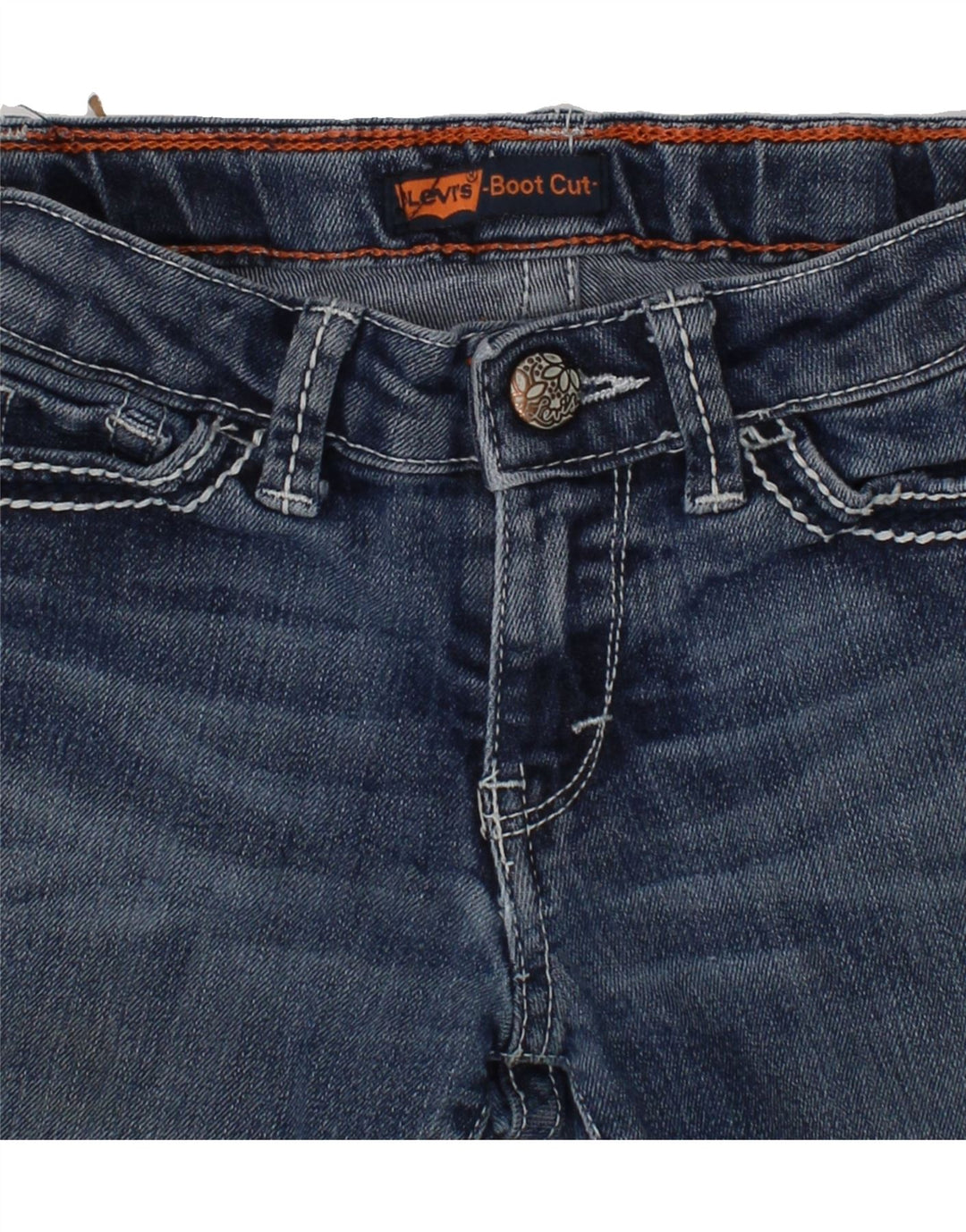 LEVI'S Boys Denim Shorts 7-8 Years W22 Blue Cotton Vintage Levi's and Second-Hand Levi's from Messina Hembry 