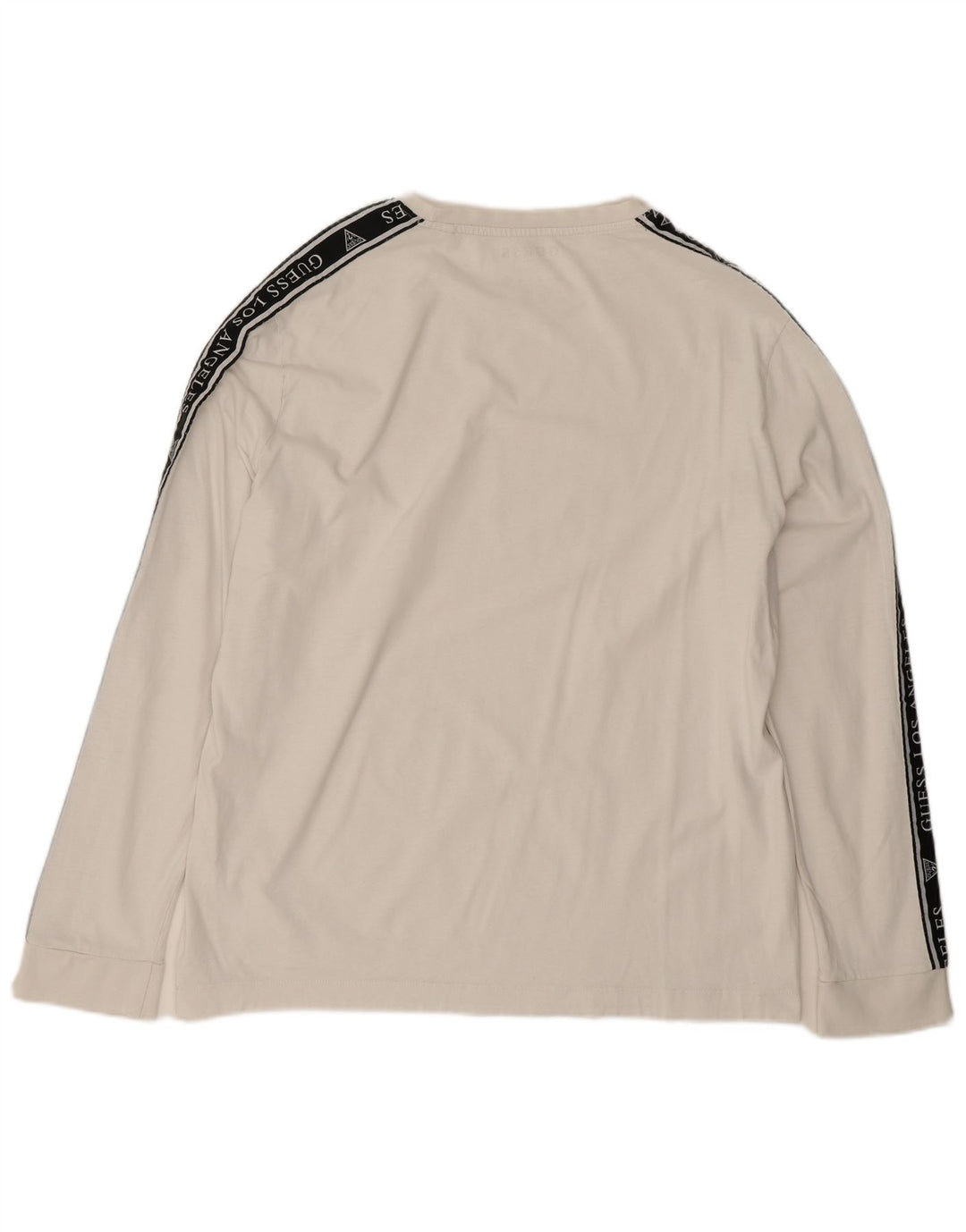 Guess Herre Regular Fit Grafisk Top Langærmet 2XL Hvid Colourblock Bomuld