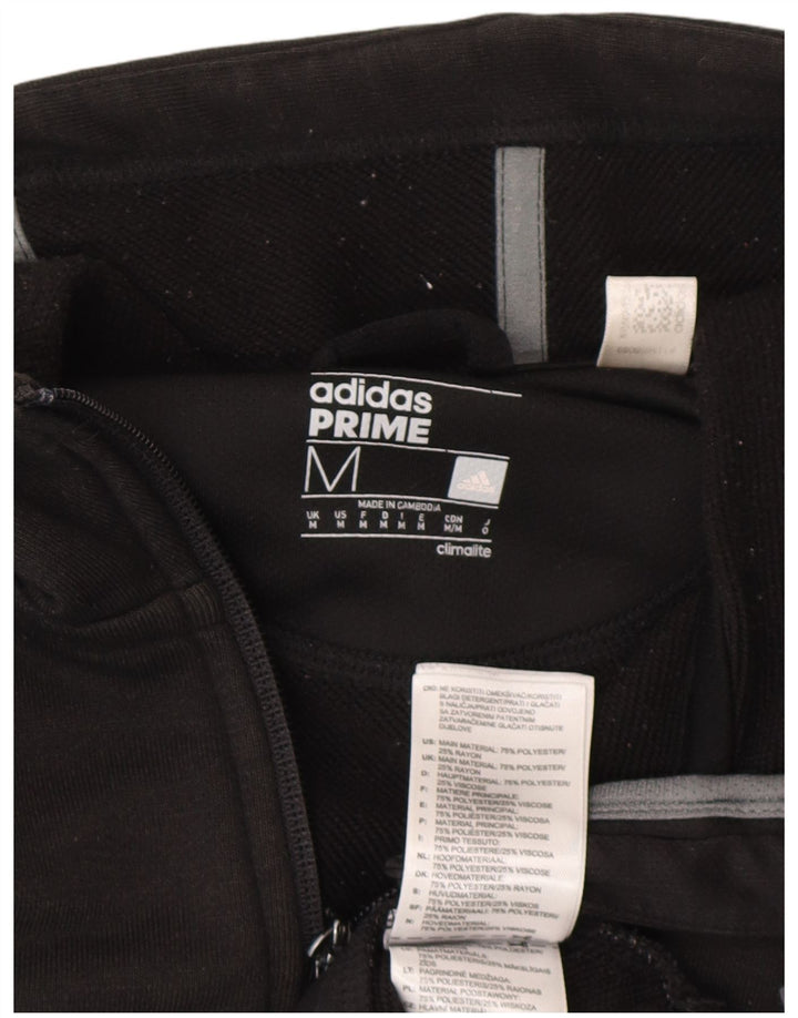 Adidas Herre Climalite grafisk hættetrøje med lynlås mellem sort polyester