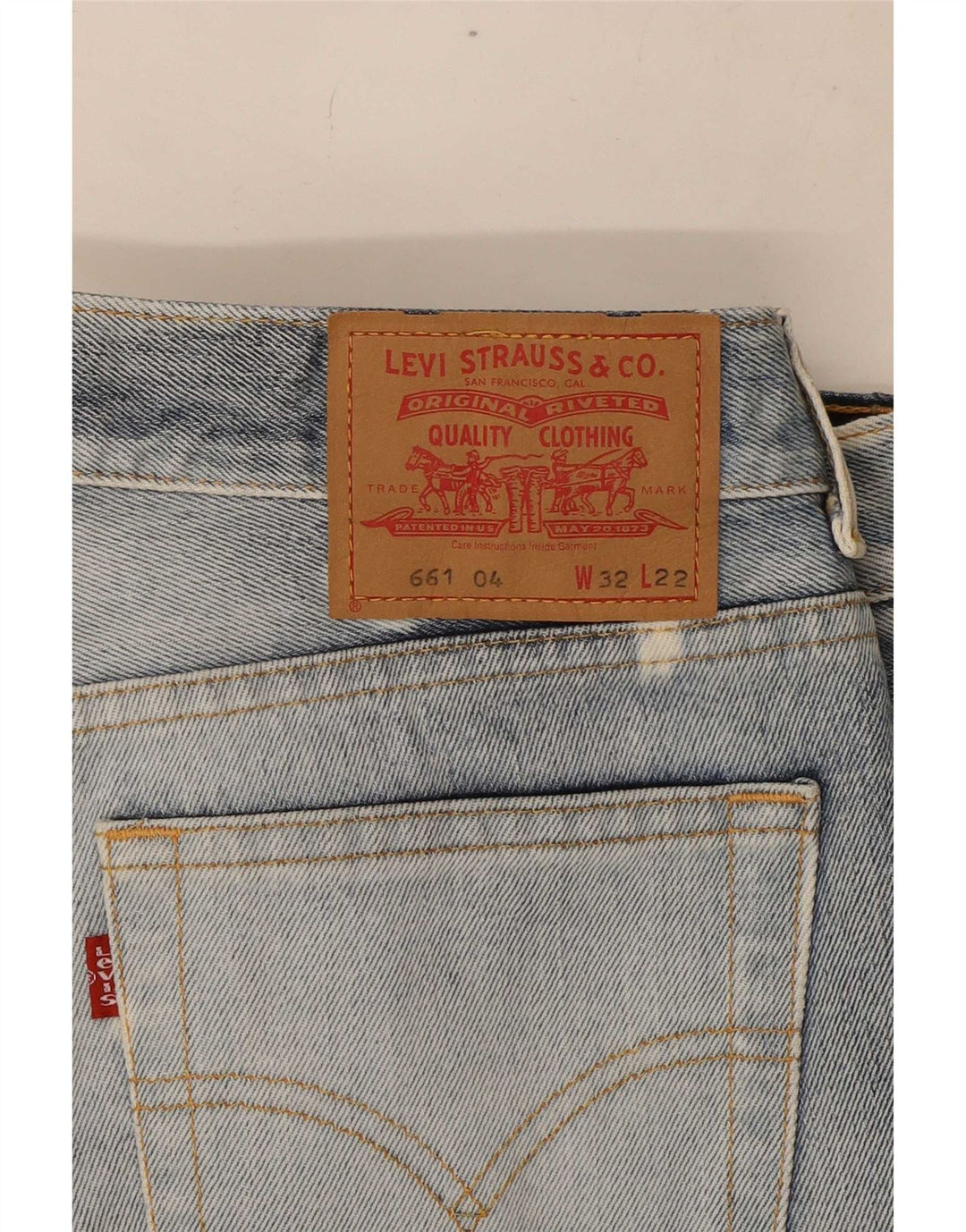 Levi's Herre 661 Capri Jeans W32 L22 Navy Blue Colourblock