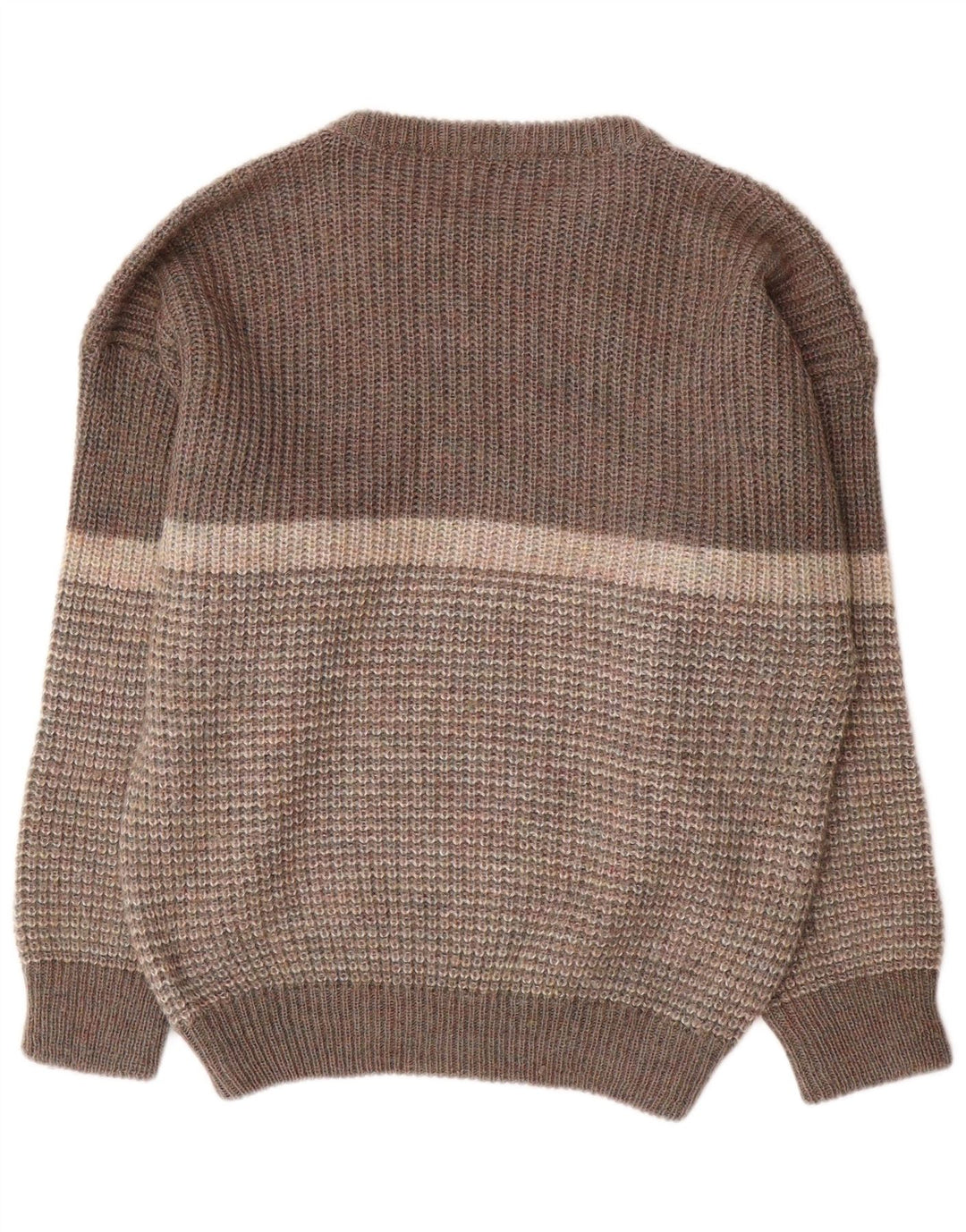 Walker herre rund hals sweater stor grå farveblok akryl