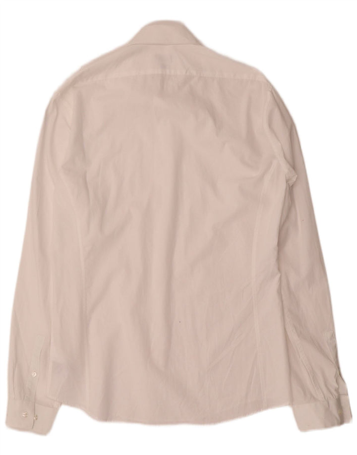 Calvin Klein Herre Extra Slim Fit Skjorte Størrelse 39 15 1/2 Medium Hvid Bomuld