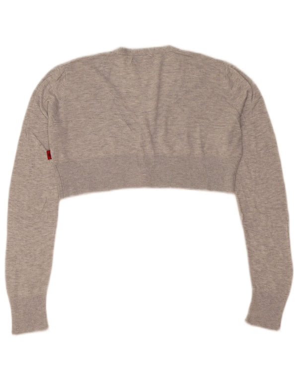 Kappa Womens Crop Bolero Cardigan Sweater UK 10 Small Grey