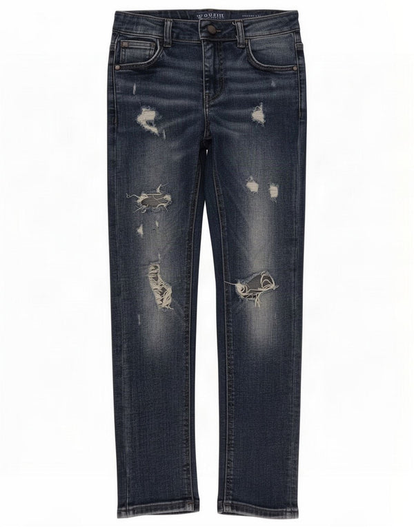 Guess Boys Distressed Skinny Jeans 7-8 år W24 L25 Blue Cotton
