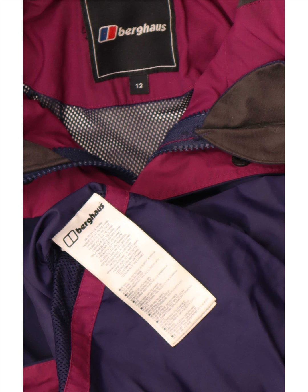 Berghaus Regnjakke med hætte til kvinder UK 12 Mellem marineblå polyester