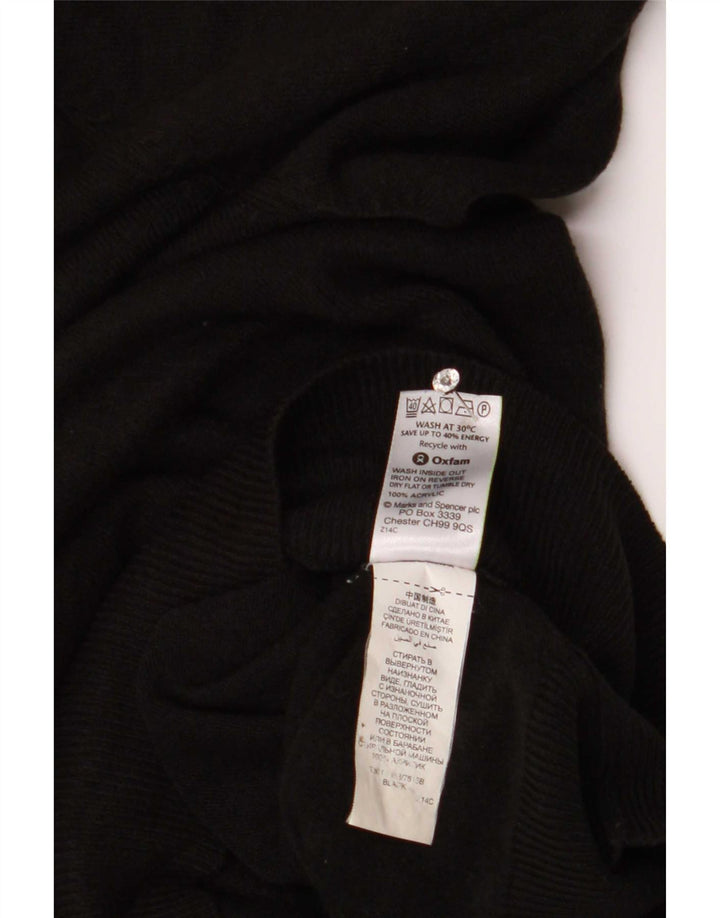 Marks & Spencer Herre Blue Harbor V-hals sweater Medium Sort