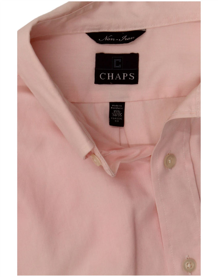 Chaps Herre Classic Fit Skjorte Størrelse 15 1/2 Medium Pink Bomuld