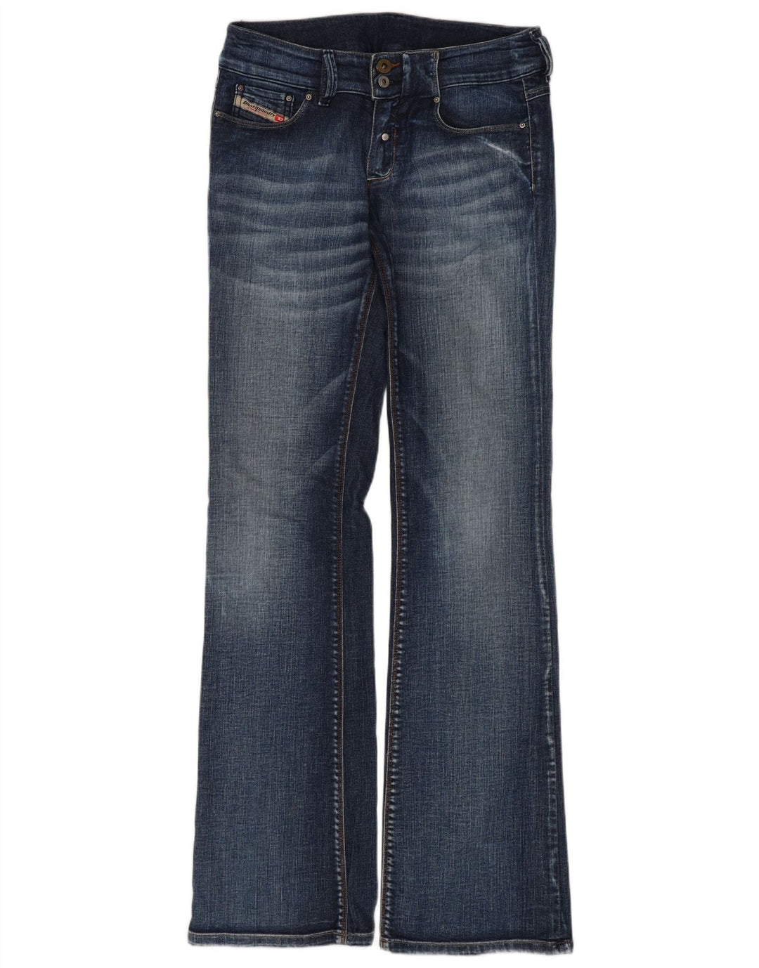 Diesel Dame Flared Jeans W28 L32 Blå Bomuld