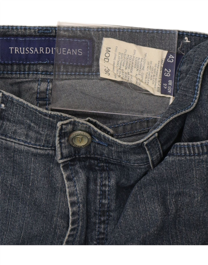 TRUSSARDI Lige jeans til kvinder W27 L29 blå bomuld