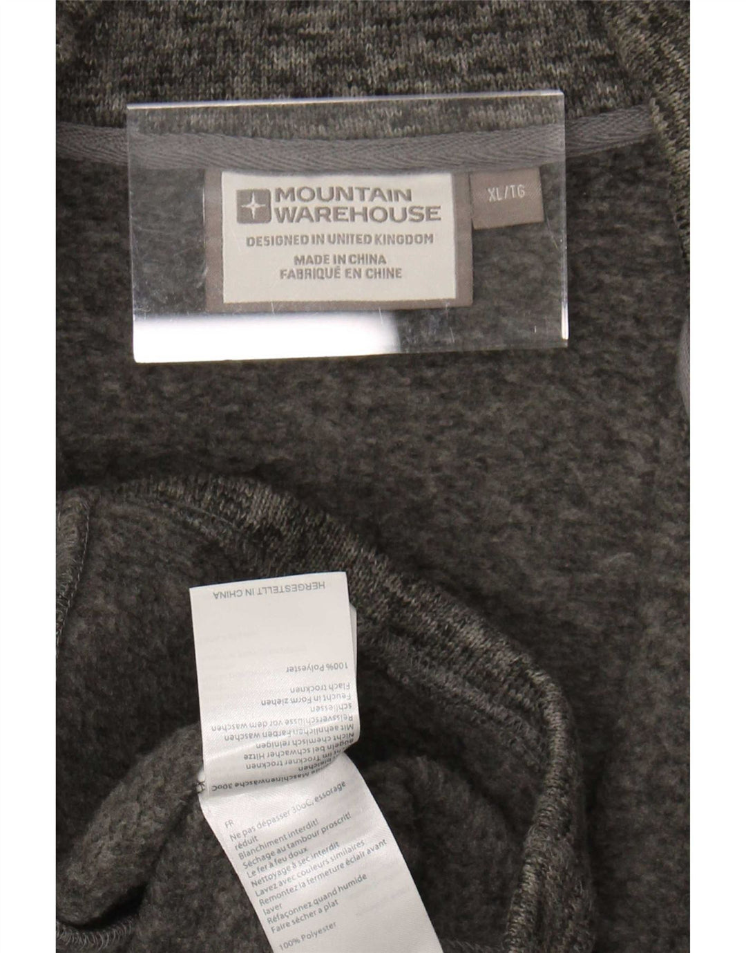 Mountain Warehouse Herre træningsdragt Topjakke XL Grå Flecked Polyester