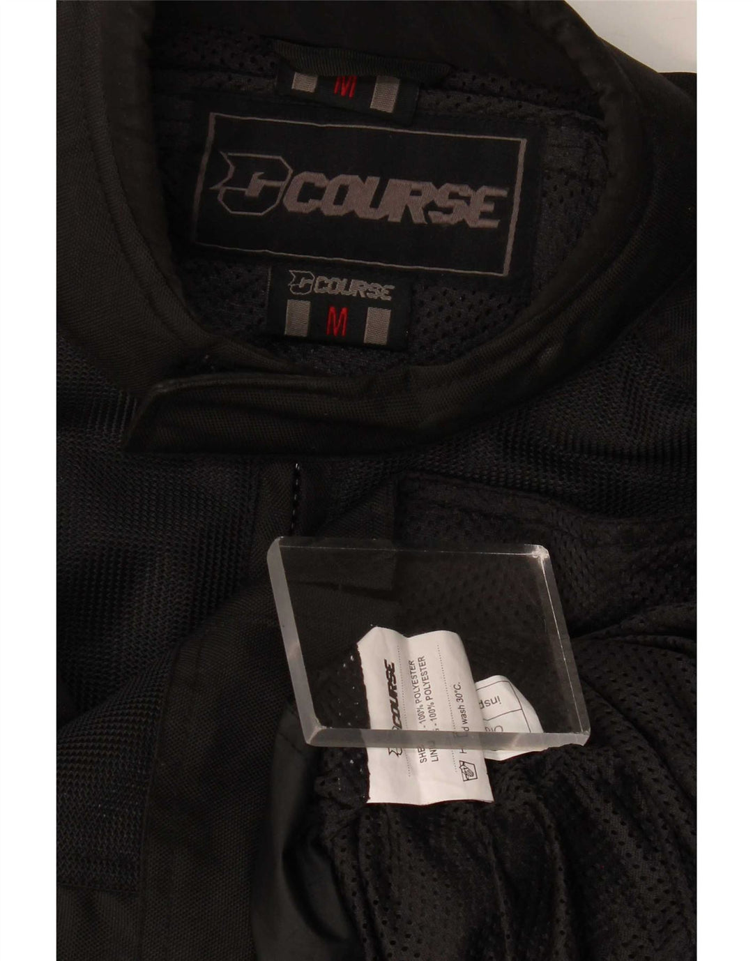Course Herre Graphic Racer Jacket UK 38 Medium Black Polyester
