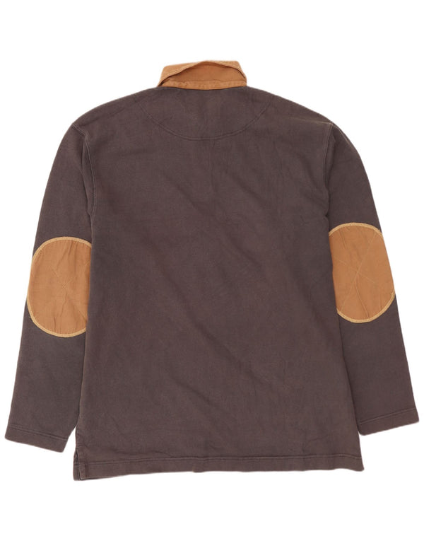 MURPHY & NYE Herre Sailmakers Grafisk Rugby Polo Shirt 2XL Grå Colourblock