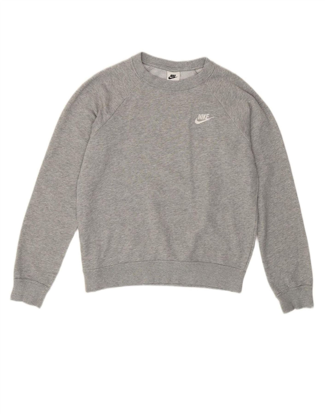 NIKE Womens Sweatshirt Jumper UK 10 Small Grey Cotton