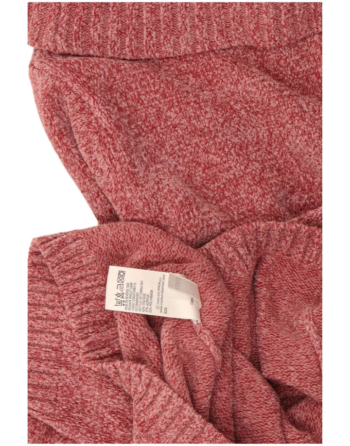 Marks & Spencer Dame Rullehals sweater UK 10 Small Pink Viscose