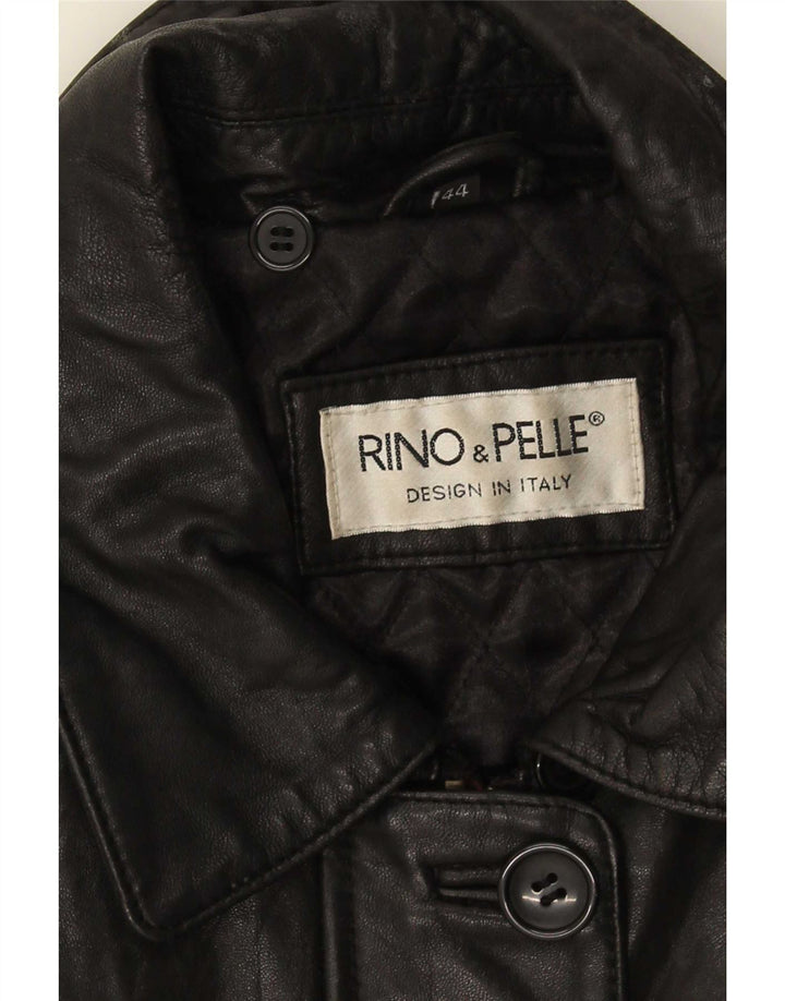 Rino & Pelle Dame Oversized Læderfrakke IT 44 Medium Sort