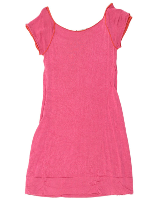 Hugo Boss Dame Skede Kjole UK 8 Lille Pink