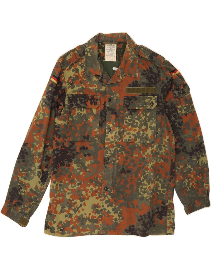 GE SPEKON Mens Military Shirt Medium Multicoloured Camouflage Cotton Vintage GE Spekon and Second-Hand GE Spekon from Messina Hembry 
