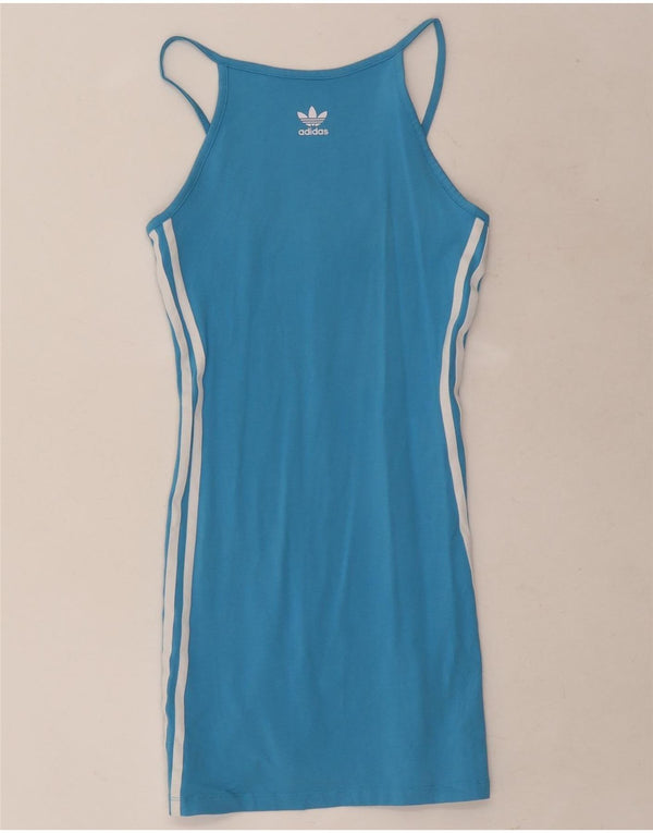 Adidas Dame Tennis Kjole UK 6 XS Blå Bomuld