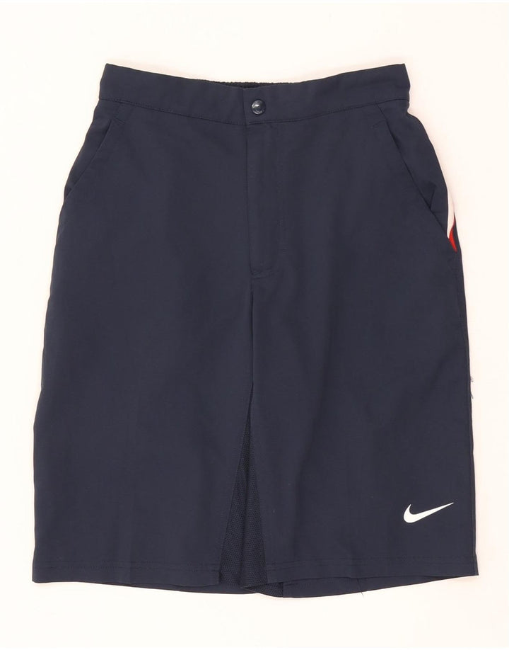 Nike Dame Dri Fit Chino Shorts XS W25 Marineblå polyester