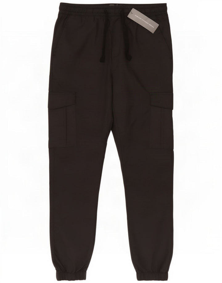 French Connection Mens Joggers Cargo Trousers Medium W32 L28 Black