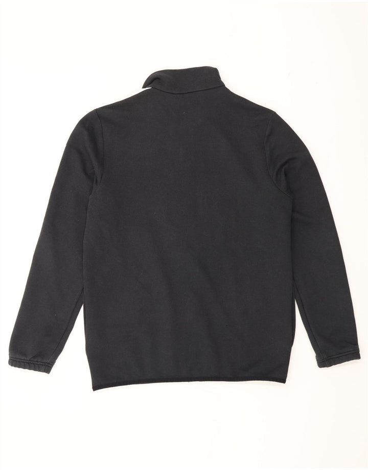 ADIDAS Boys Tracksuit Top Jacket 13-14 Years Black Cotton