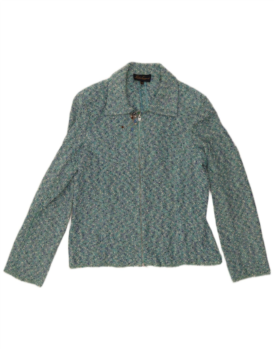 Luisa Spagnoli Dame Blazer Jakke IT 46 Stor Blå Flecked