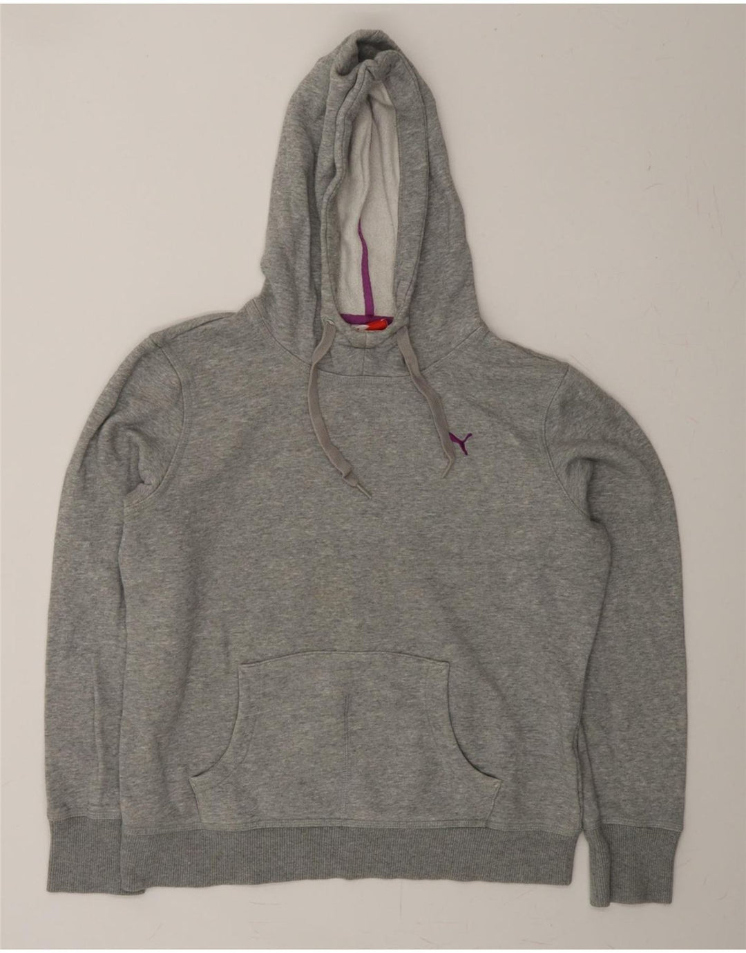 PUMA Womens Hoodie Jumper UK 14 Medium Grey Vintage Puma and Second-Hand Puma from Messina Hembry 
