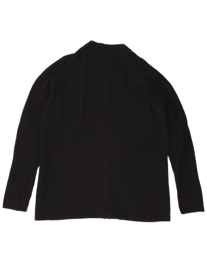 Lacoste Dame Cardigan Sweater Størrelse 46 XL Sort Uld