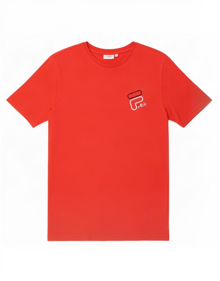Fila Herre T-Shirt Top Medium Rød