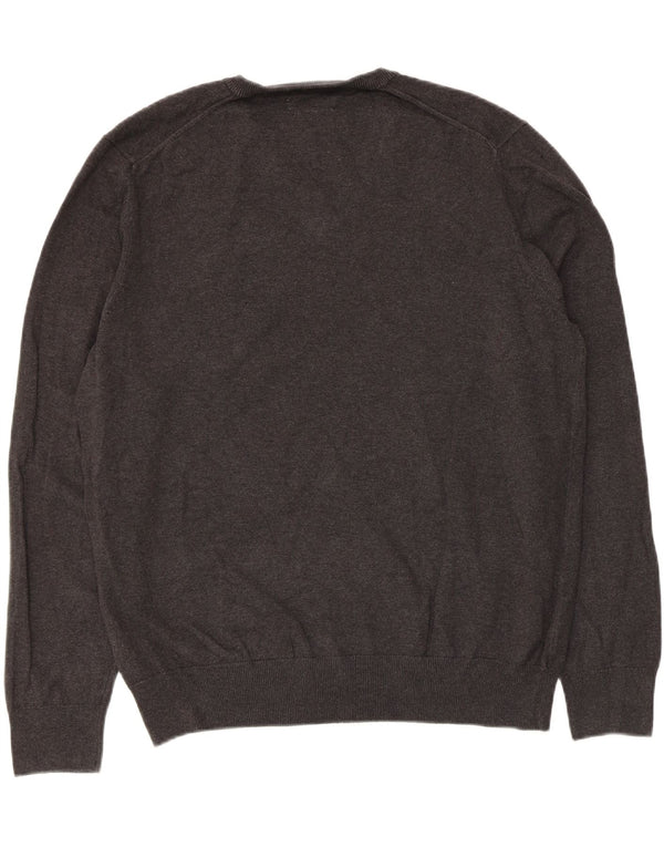 Marks & Spencer Herre V-hals sweater XL Grå Bomuld