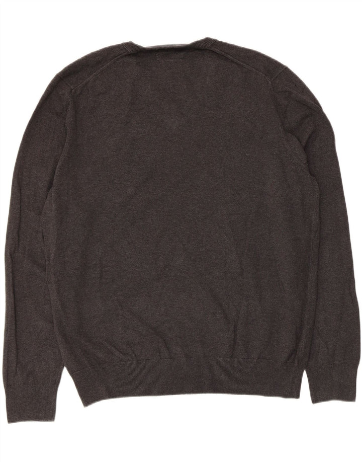Marks & Spencer Herre V-hals sweater XL Grå Bomuld
