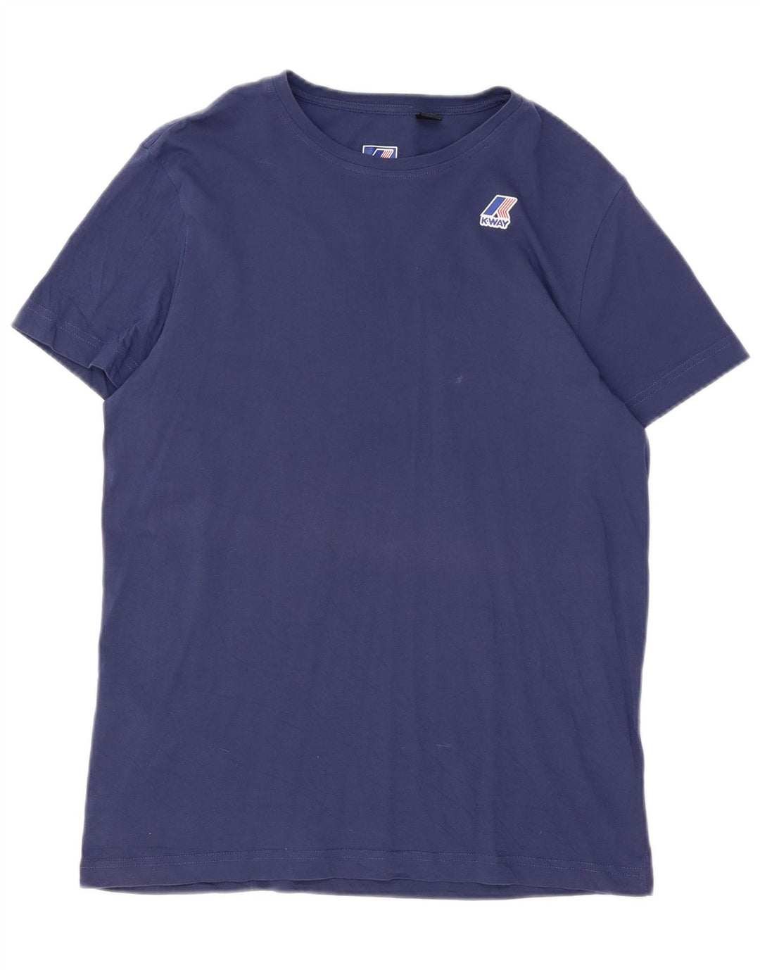 K-Way Herre T-Shirt Top Stor Marineblå Bomuld