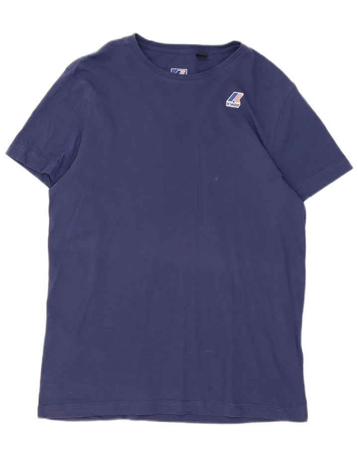 K-Way Herre T-Shirt Top Stor Marineblå Bomuld