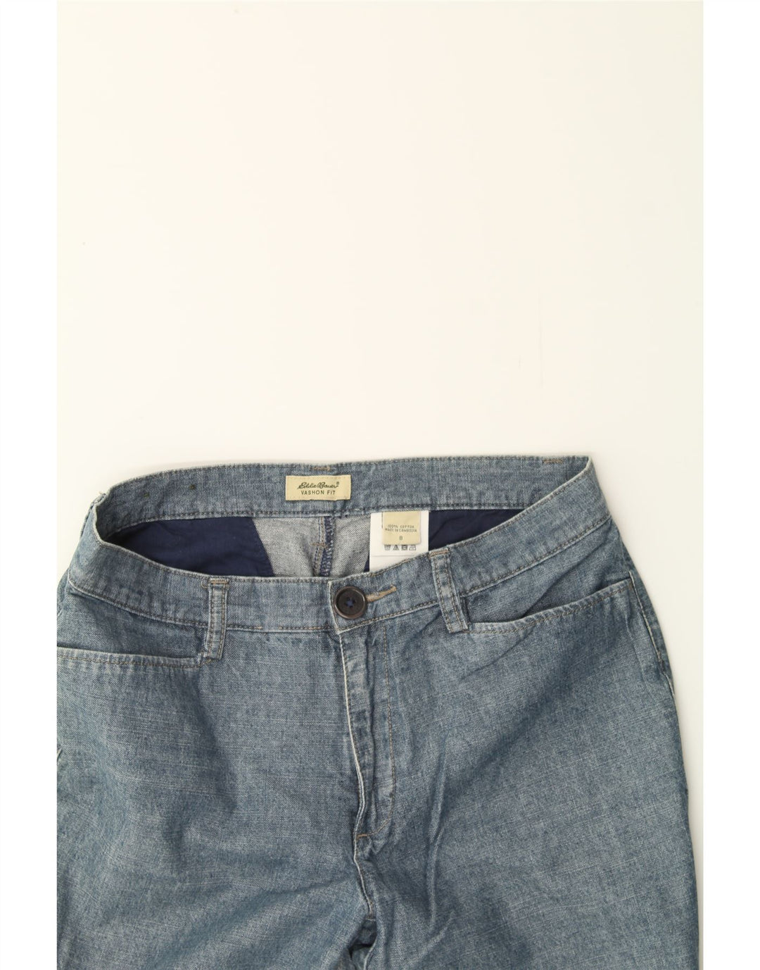 EDDIE BAUER Womens Vashon Fit Cropped Jeans US 8 Medium W30 L23 Blue Vintage Eddie Bauer and Second-Hand Eddie Bauer from Messina Hembry 
