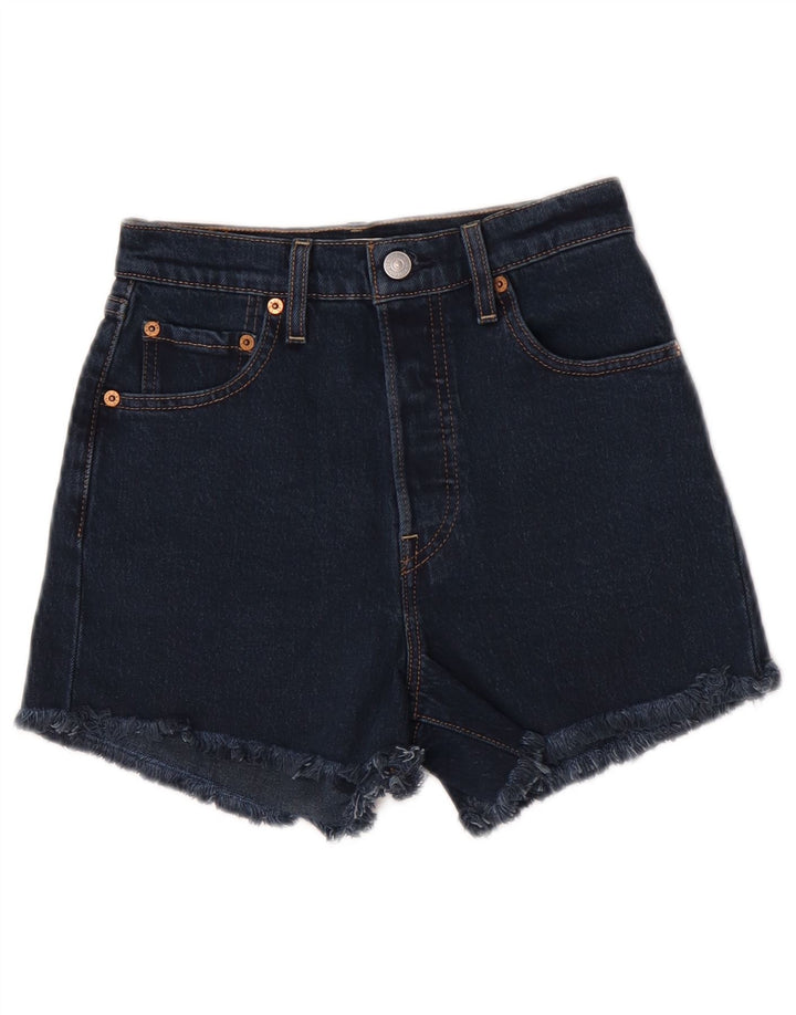 Levi's denimshorts til kvinder W25 XS Marineblå bomuld