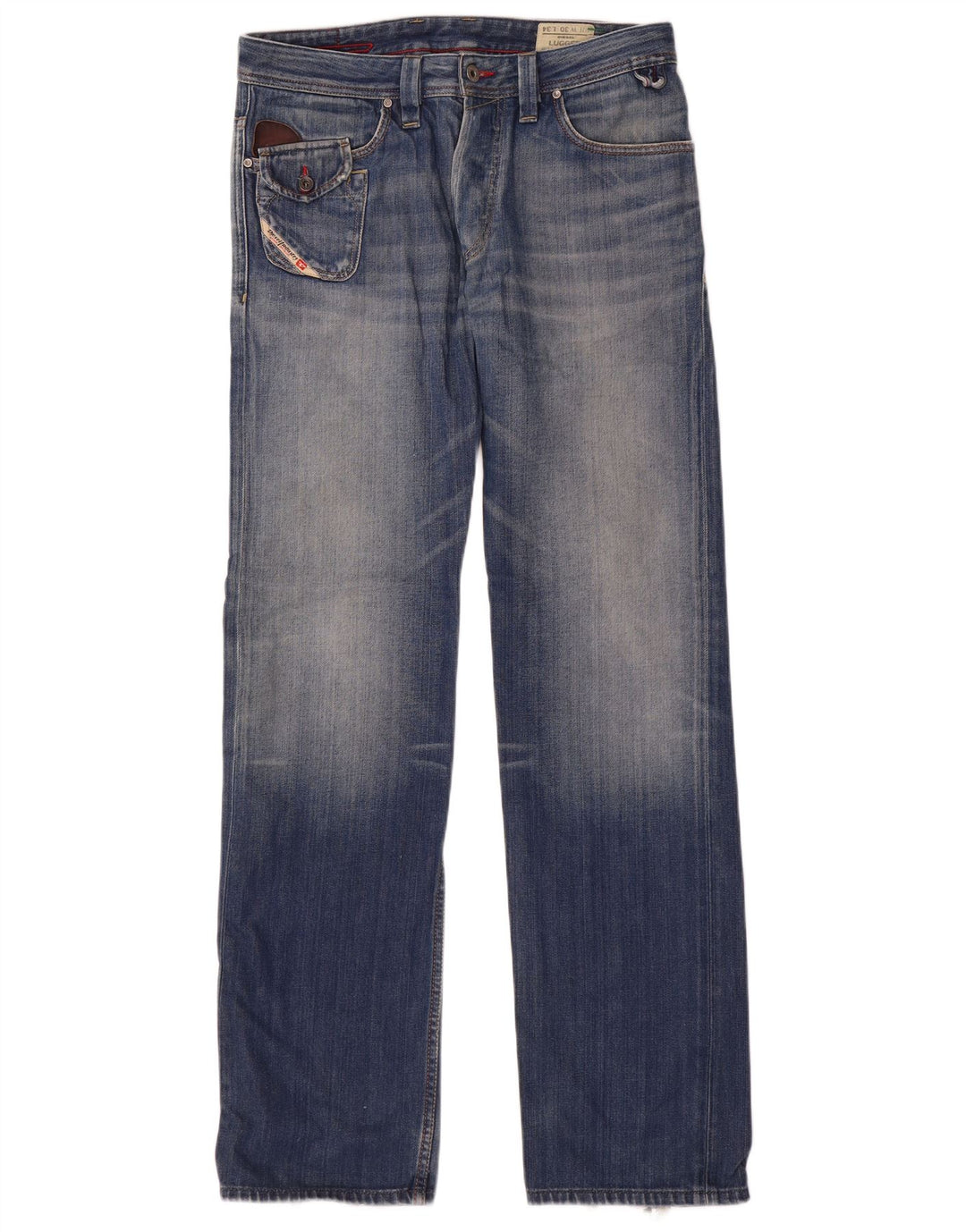 Diesel Herre Lugger Straight Jeans W30 L34 Blå Bomuld