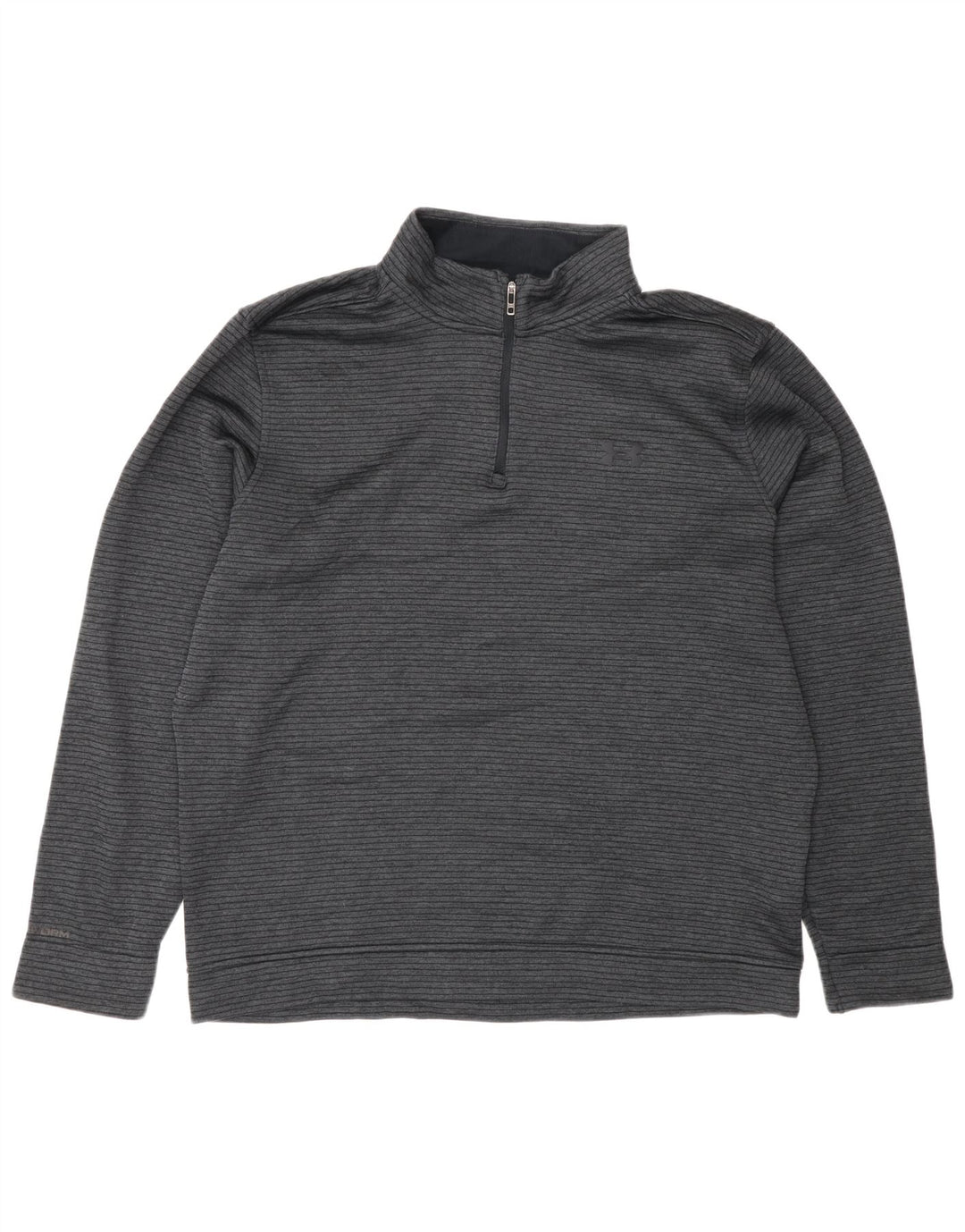 Under Armour Herre Storm-Fit Zip Neck Pullover Træningsdragt Top XL Grå Stribet