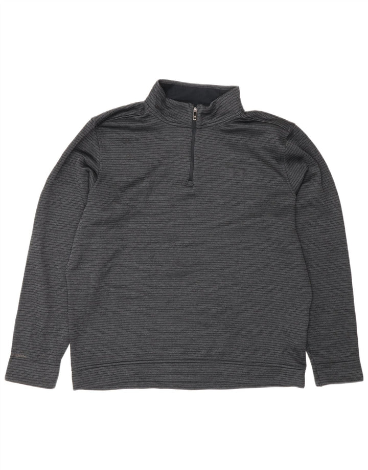 Under Armour Herre Storm-Fit Zip Neck Pullover Træningsdragt Top XL Grå Stribet
