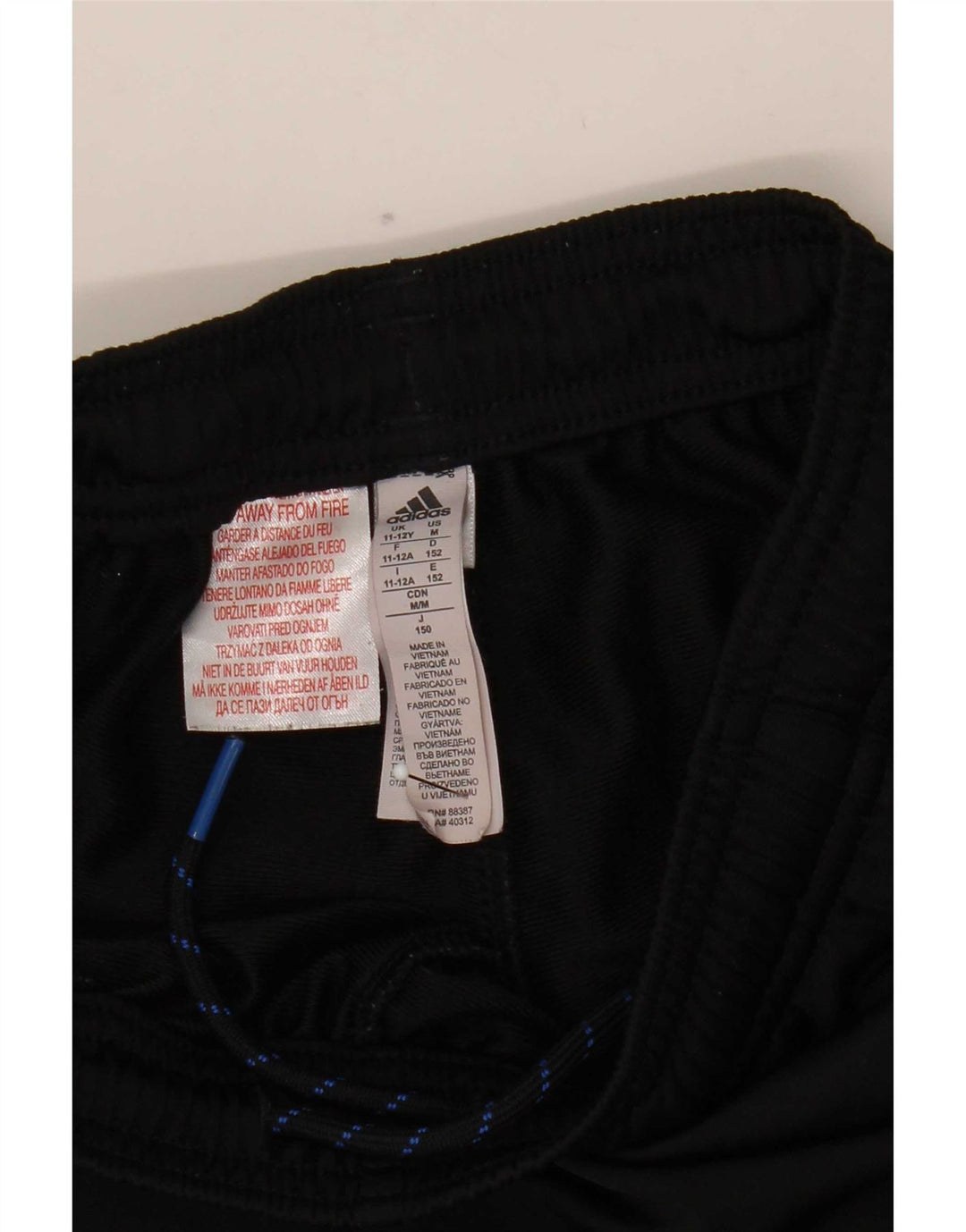 Adidas Drenge Træningsdragt Bukser 11-12 år Sort Polyester