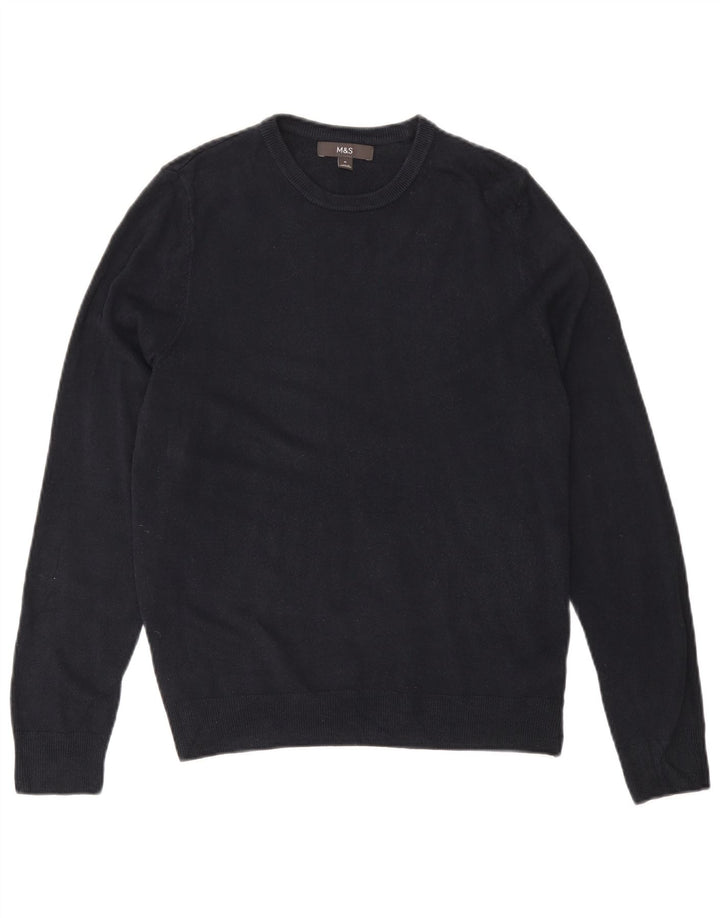 Marks & Spencer Herre sweater med rund hals, medium marineblå akryl