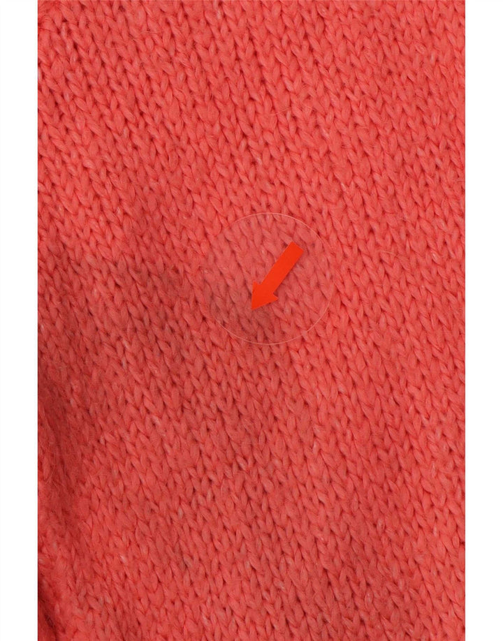 Zara Womens Oversized Longline Open Cardigan Sweater UK 14 Medium Pink