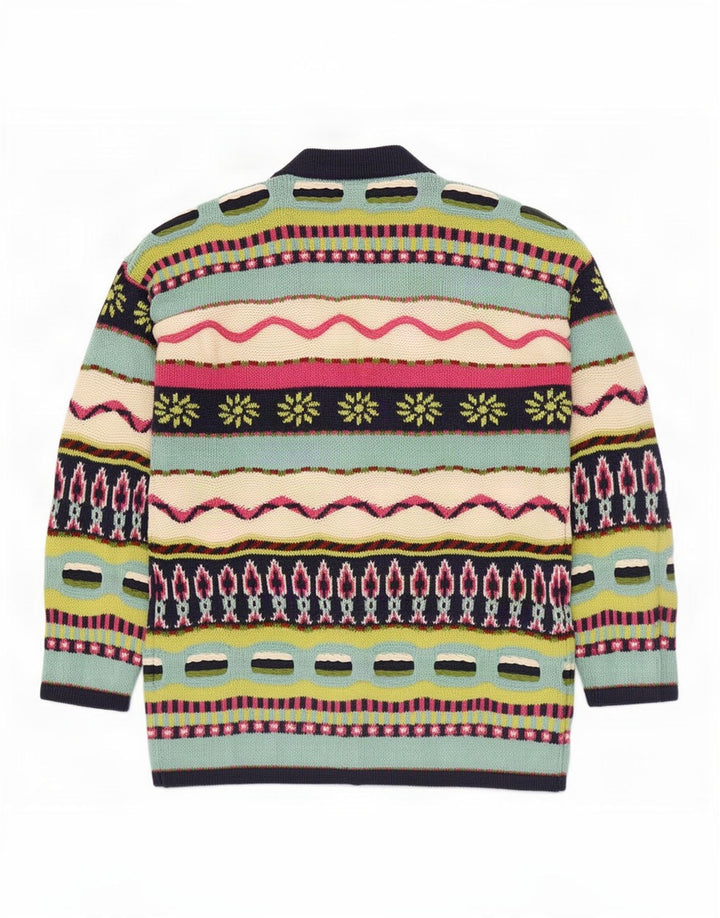 Benetton Dame Cardigan Sweater UK 14 Medium Flerfarvet Nyhed
