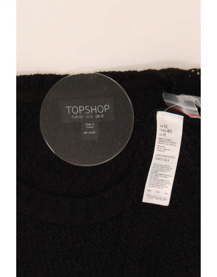 Topshop Dame Jumper Sweater UK 12 Medium Sort Viscose