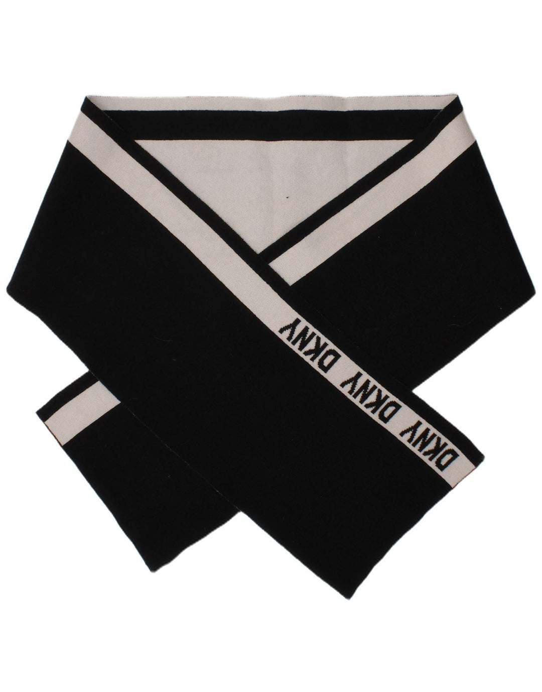 Dkny herre rektangel halstørklæde One size sort stribet akryl logo