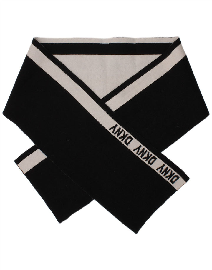 Dkny herre rektangel halstørklæde One size sort stribet akryl logo