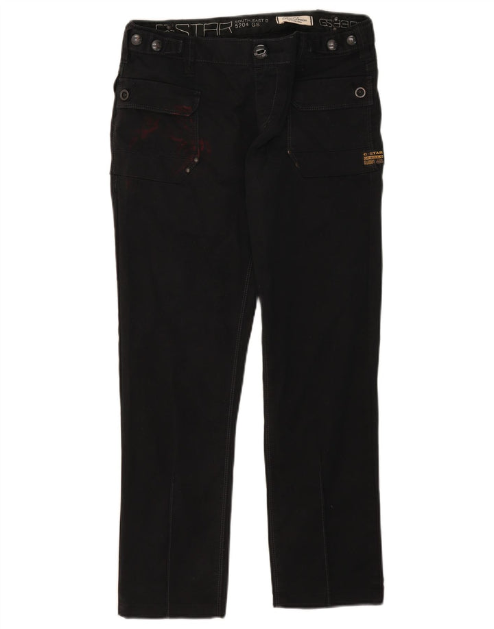 G-Star Straight Jeans til mænd W29 L26 Sort bomuld